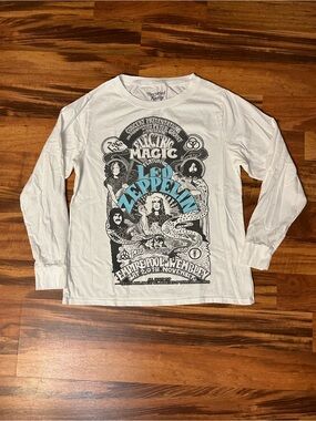 Recycled Karma White Long-Sleeve Led Zeppelin Graphic Tee